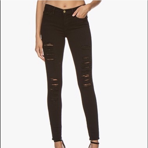 Frame Denim Denim - Frame black Le Skinny De Jeanne ripped jeans